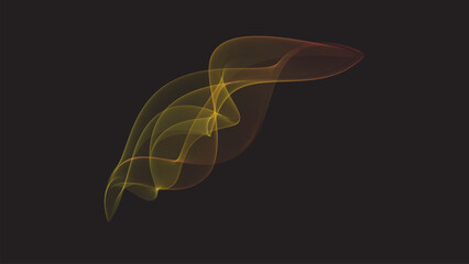 Glowing golden jellyfish floating in dark cosmic space with neon bioluminescent trails abstract art © MD NUR MIA