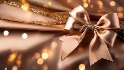 elegant fabric with a decorative bow and shimmering backdrop perfect for luxury themed projects
