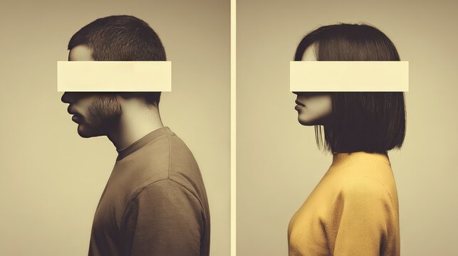 Conceptual Portraits of Anonymous Individuals with Blank Labels for Identity and Privacy Themes