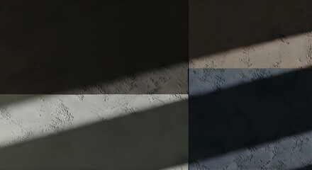 Fototapeta premium Abstract background showcasing textured surfaces with geometric light and shadow patterns.