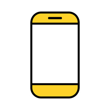 Screen of Smart phone on isolated background. Hand phone Icon Vector Design Template. Hand with smartphone device vector illustration design. Smart phone Icon. Vector Illustration.