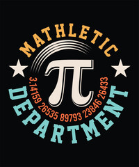 MATHLETIC DEPARTMENT VECTOR TSHIRT DESIGN