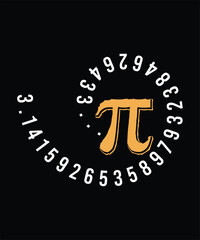 PIE COLORING FUNNY VECTOR TSHIRT DESIGN