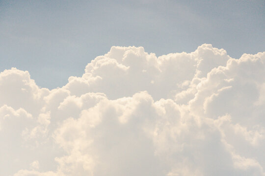 Cloudscape with dense cumulus clouds