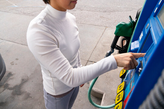 paying gas station 