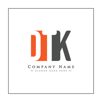 DTK Minimal Vector Logo - Simple Business Logo for Initials D, T and K