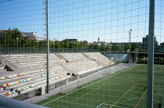 Empty Stadium With Clear Sky 