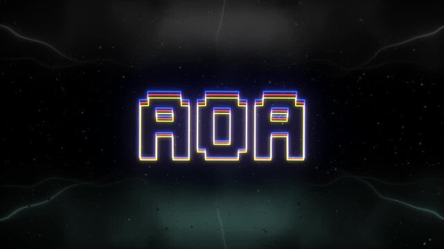 AOA Neon text with retro background