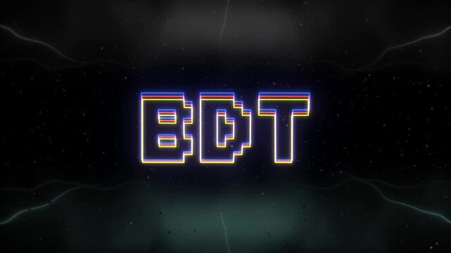 BDT Neon text with retro background