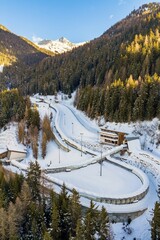 Scenic Alpine Bobsleigh Track in La Plagne