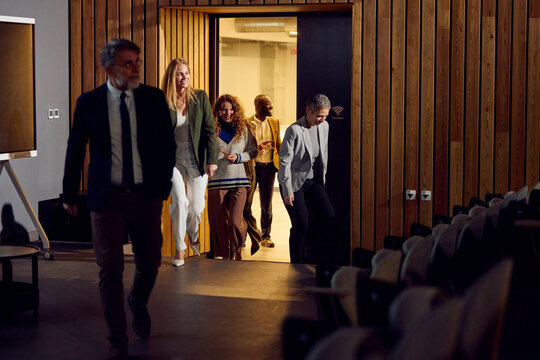 People make their way into the amphitheater