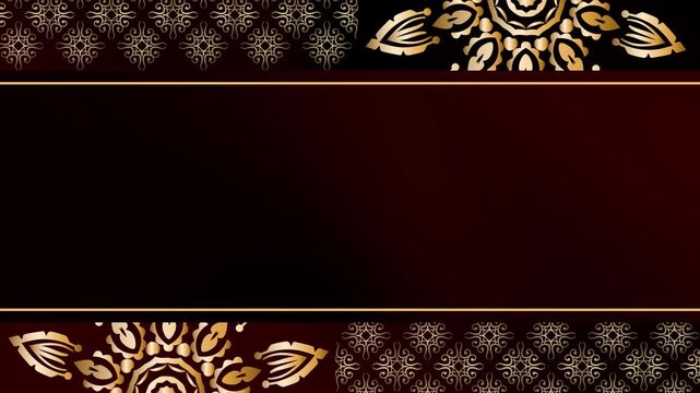 Soft Motion Leaf of Continuum Gold Ramadan Greeting Background