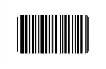 A black and white rectangular barcode with vertical lines and rounded corners