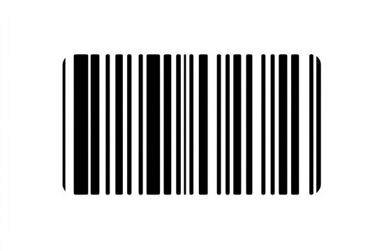 A black and white rectangular barcode with vertical lines and rounded corners