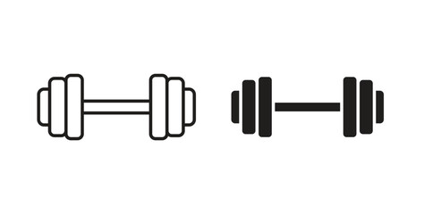 Barbell icon Thin Collection. Editable Stroke. Suitable for Websites © JonathanC