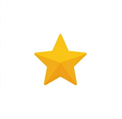Obraz premium A brightly colored, 3D golden star illustration against a plain white background