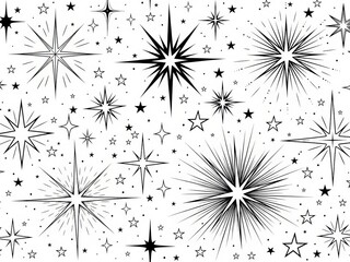 Obraz premium Black and white starburst pattern