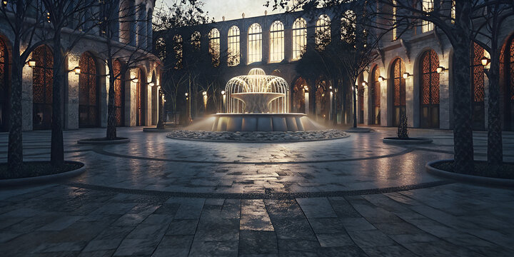 The Gilded Court Fountain