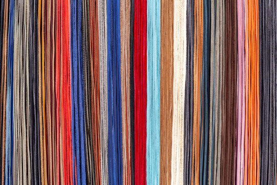 Multicolored Leather Strip Pattern