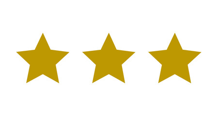 Obraz premium Three golden star rating icons