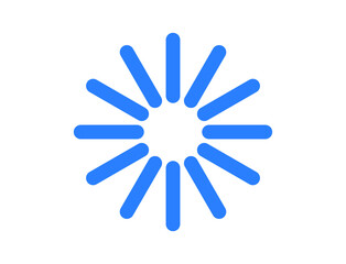 Obraz premium Blue circular loading spinner