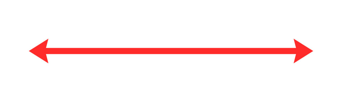 Red horizontal double arrow icon pointing left and right