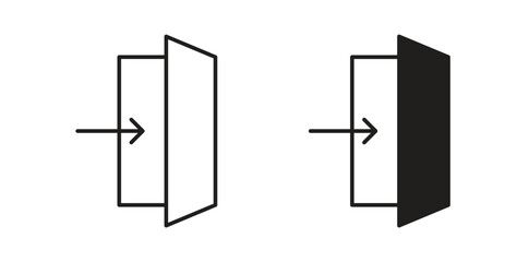 Exit icon Thin Collection. Editable Stroke. Suitable for Websites