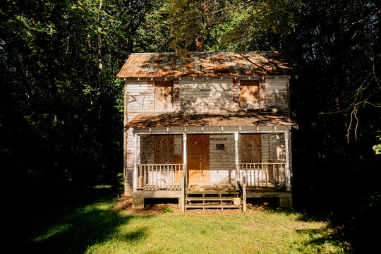 Abandoned house in a forest