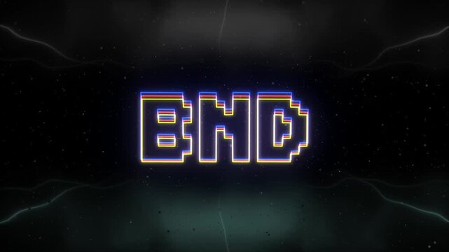 BND Neon text with retro background