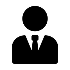 ネクタイをつけたビジネスマンのアイコン