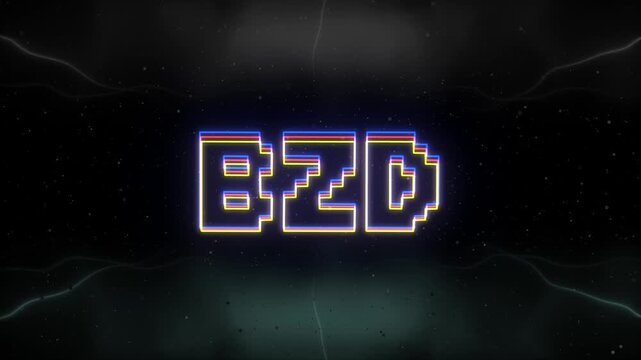 BZD Neon text with retro background