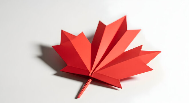Origami maple leaf craft