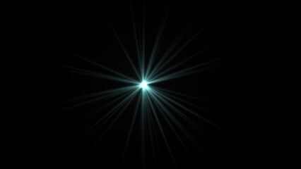 Obraz premium Radiant light burst on black background with starburst effect and glowing center