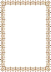 Vintage yellow frame with intricate border design.