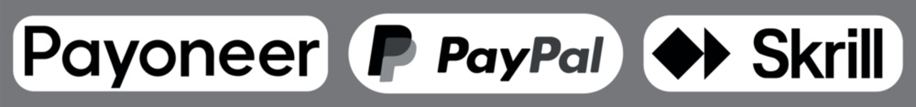 Payoneer paypal skrill logos payment methods online
