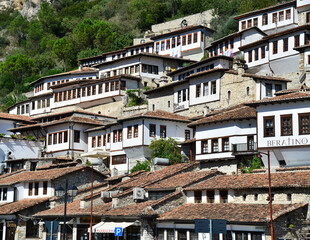 Fototapeta premium A view of the Historical Houses in Berat, Albania