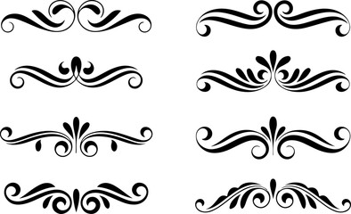 Elegant Vintage Ornamental Flourish & Royal Design Elements Vector Set