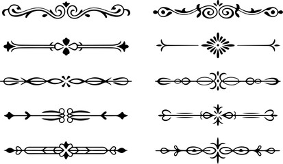 Elegant Vintage Ornamental Flourish & Royal Design Elements Vector Set