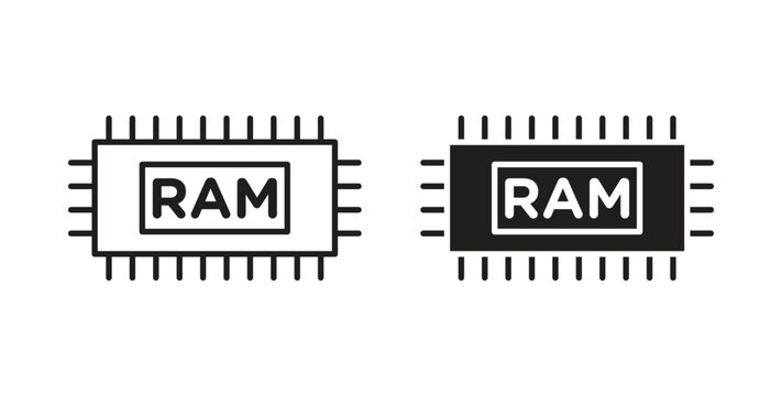Ram memory icon Thin Collection. Editable Stroke. Suitable for Websites