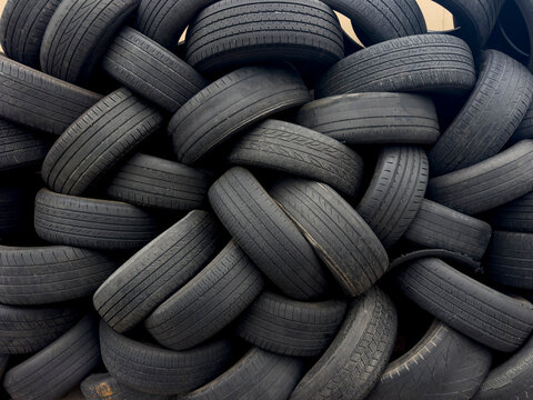 Trash Pile old used rubber tires
