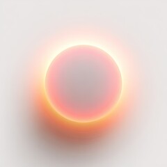 Glowing orb with soft edges, central sphere, surrounded by light, on a white gradient background