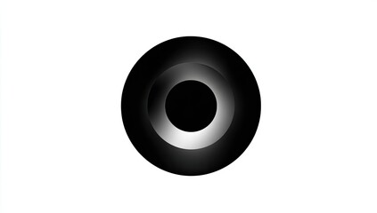 Abstract monochrome image of concentric circles creating a gradient effect, centered on white