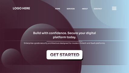 Naklejka premium Call to action section for fintech and SaaS platforms, encouraging secure digital adoption