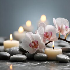 spa still life with orchid