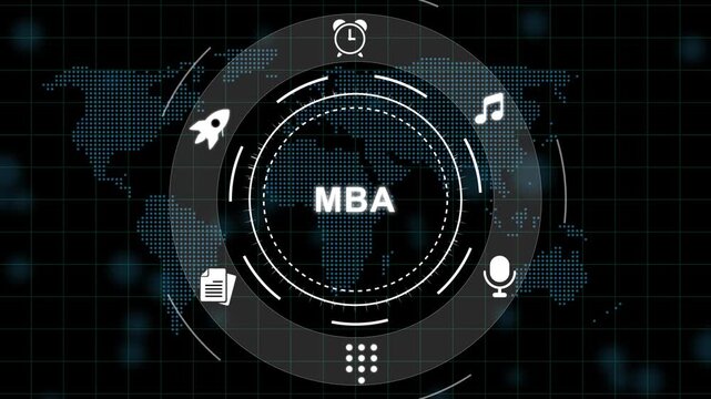 Business Education Concept with MBA Degree and Infographic business degree business school