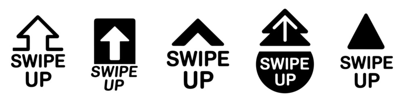 swipe up gesture icon set