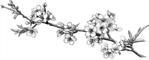 Fototapeta premium branch of a tree with leaves