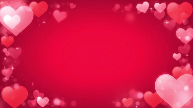 Valentines Day Heart Background Animation Loop.