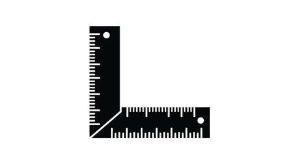 Fototapeta premium A simple black silhouette of a bathroom scale on a white background