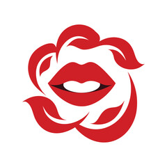 lips creating swirl shapes vector art